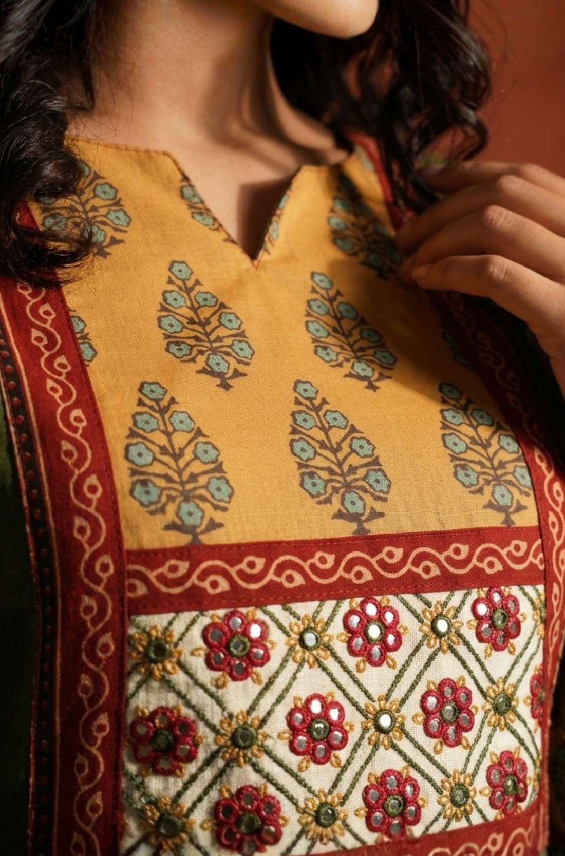 dark green kurti