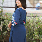 Indigo Pure Cotton Kurti – Back View