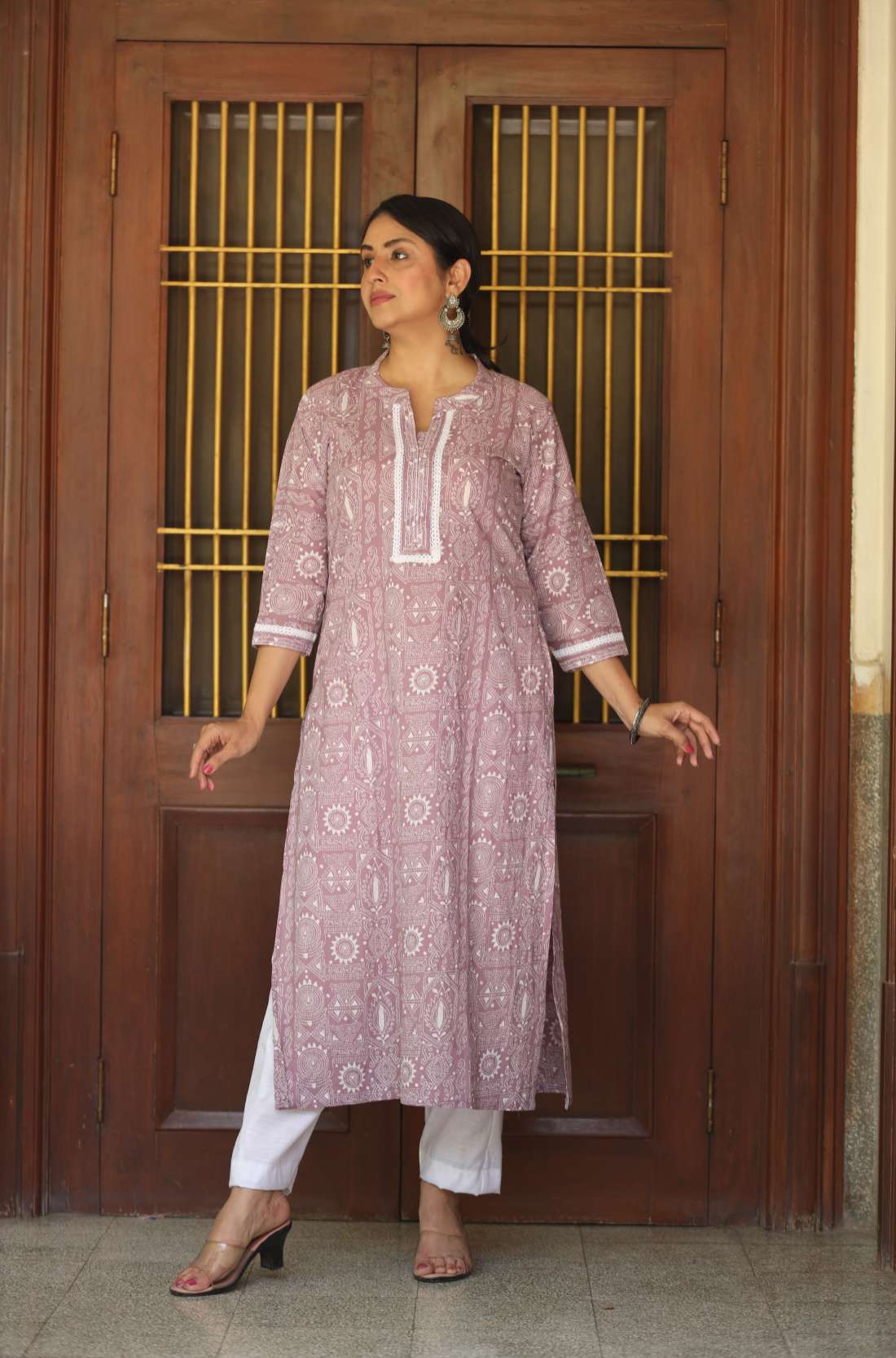 Light Purple Cotton Kurta for Casual Wear – Styled Suggestion