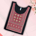 Black Unstitched Kurti Material – Block printed