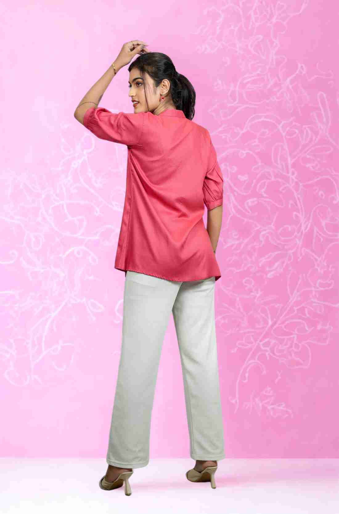 Dark Peach Rayon Shirt for Casual Wear – Styled Suggestion