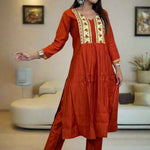 Rust Orange Kurta Set kurta set.