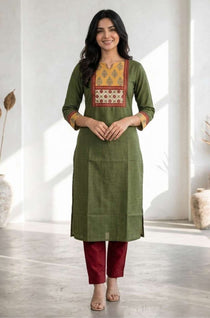 dark green kurti