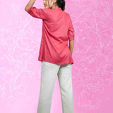 Dark Peach colour Rayon Shirt for Casual Wear – Styled Suggestion