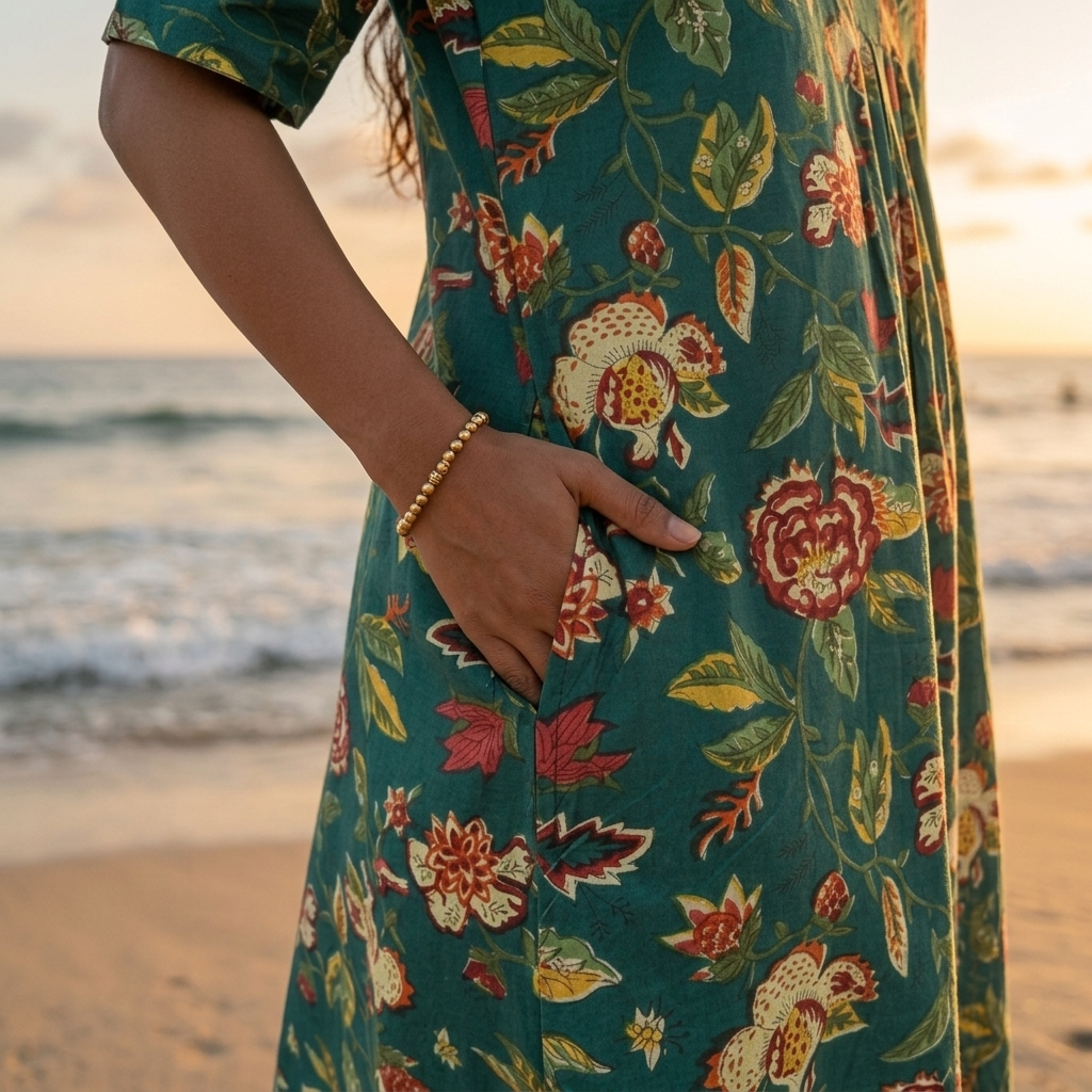 Cotton printed frock style kurti
