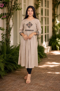 beige kurti for women